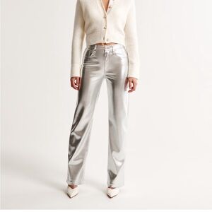Abercrombie & Fitch Vegan Leather 90’s Relaxed High Rise Pant